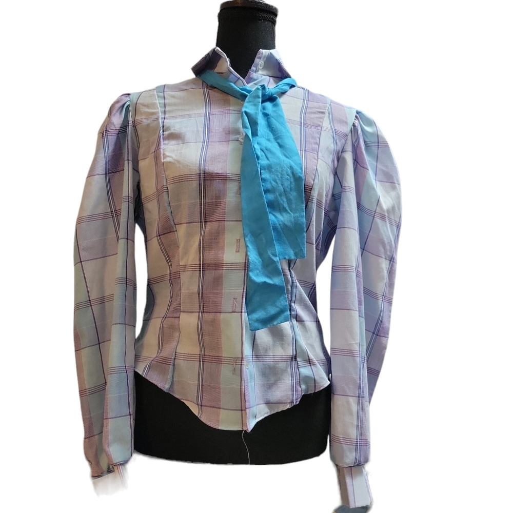 Shirt Accent 1970's Vintage plaid button down